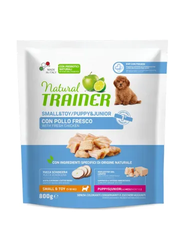 Natural Trainer Puppy Junior Pollo 800g SM/Toy