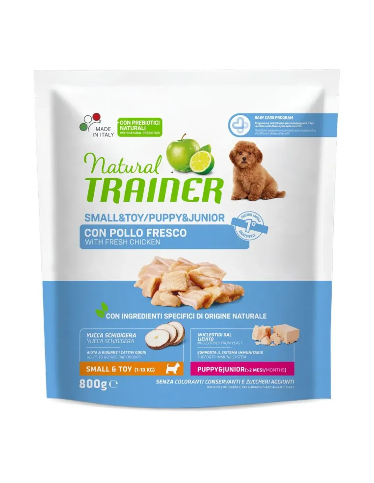 Natural Trainer Puppy Junior Pollo 800g SM/Toy