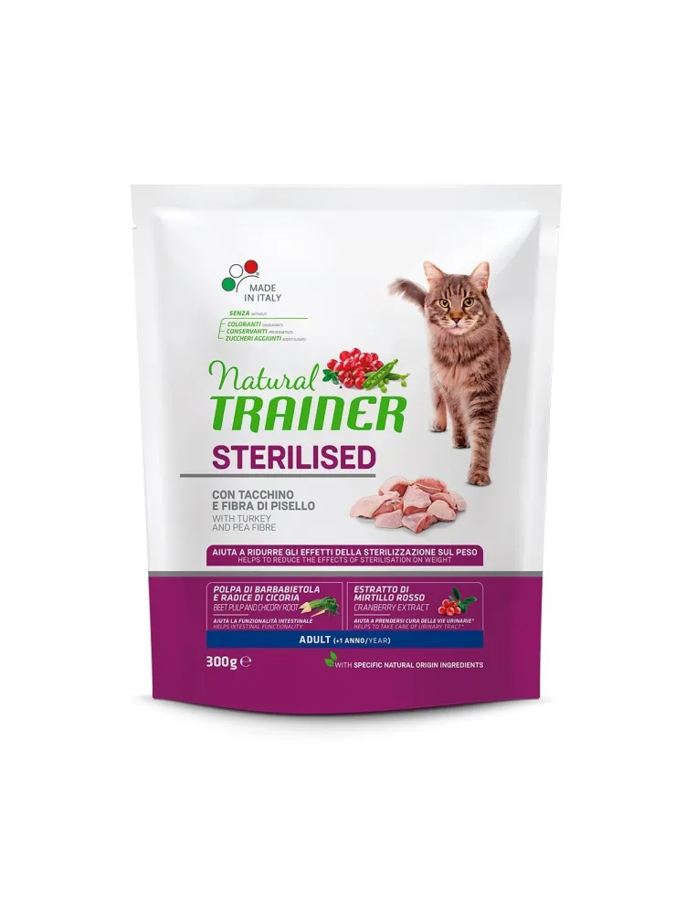 Natural Trainer Cat Sterilised Tacchino 300g