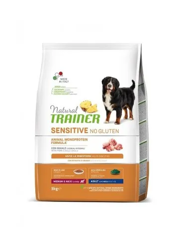 Natural trainer Sensitive cane No Gluten Medium e Maxi Adult Maiale 3 kg