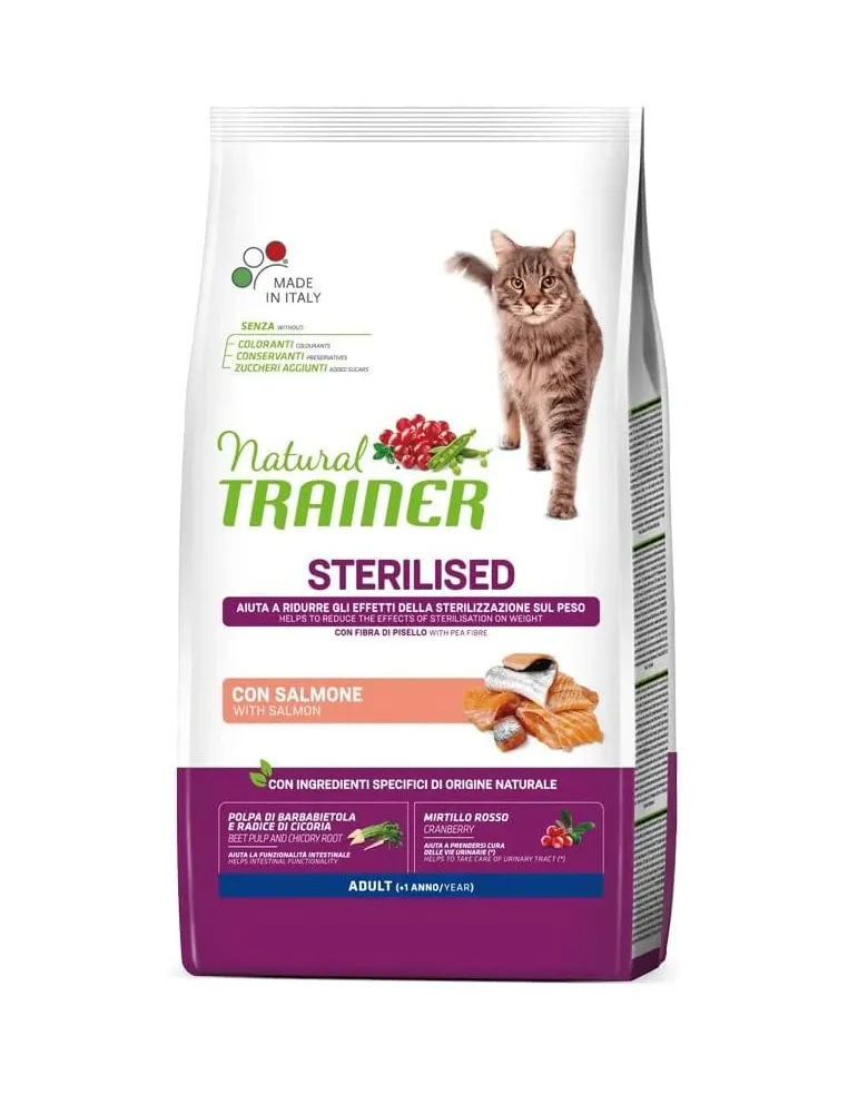 Natural trainer Sterilised gatto Adult con tacchino 3 kg