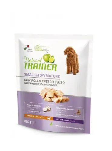 Natural trainer cane mature small e toy con pollo fresco 800 gr