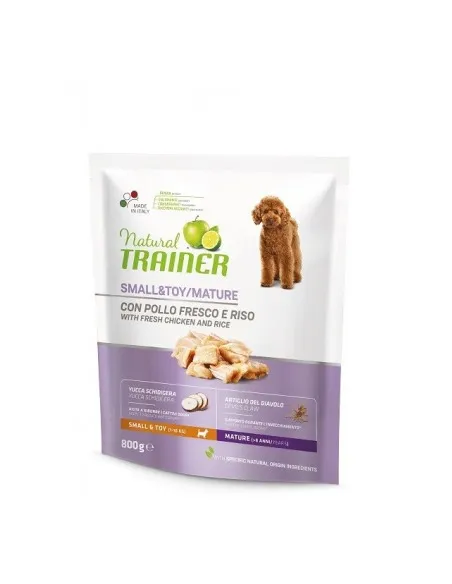 Natural trainer cane mature small e toy con pollo fresco 800 gr