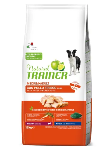 Natural trainer cane Adult Medium con pollo 12 kg
