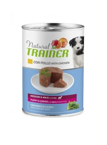 Natural trainer cane puppy e junior medium e maxi con pollo 400 gr