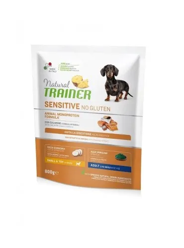 Natural trainer Sensitive cane No Gluten small e toy Adult Salmone 800 gr