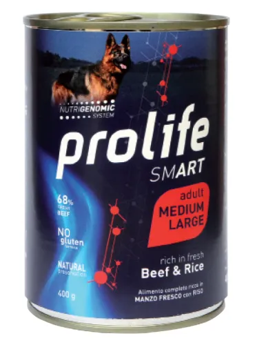 Prolife Dog Smart Adult Beef&Rice M/L 400g