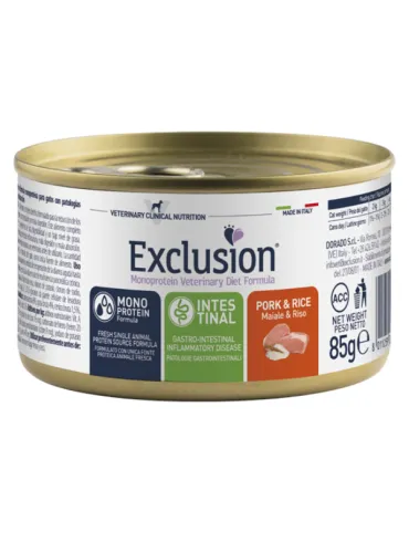 Exclusion Cat Intestinal Maiale Riso 85 gr