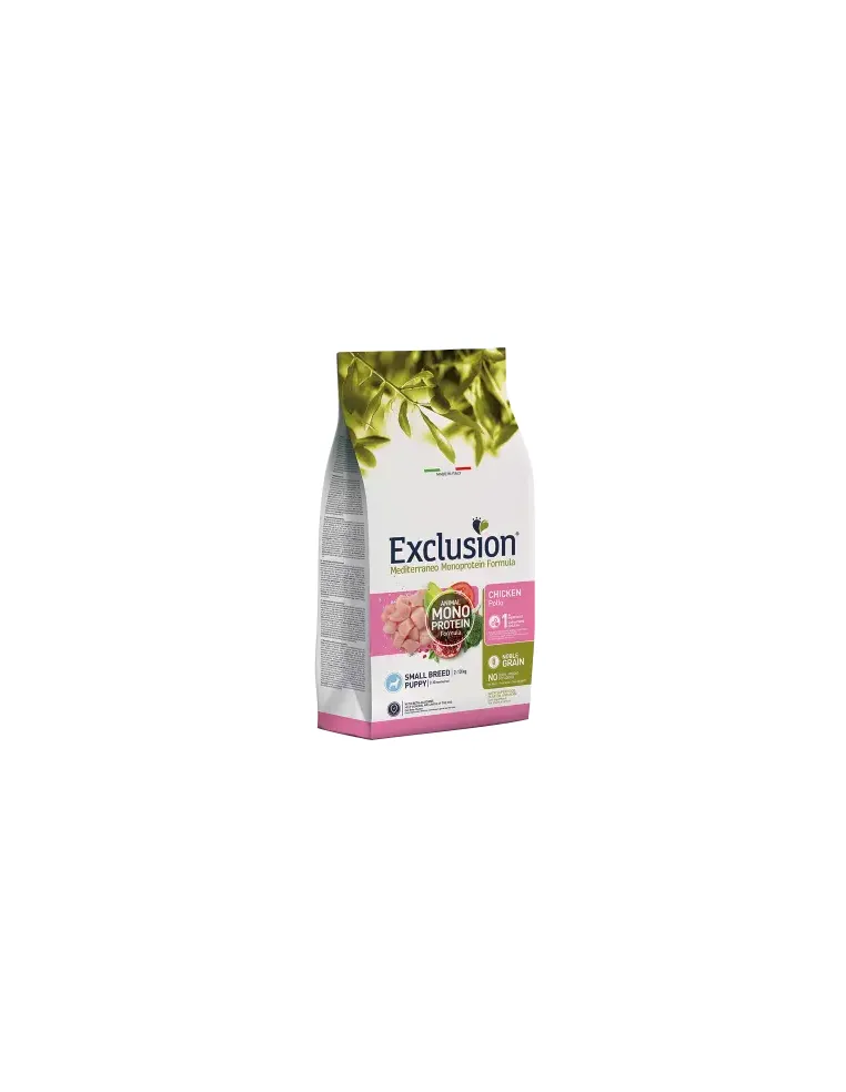 Exclusion Mediterraneo Puppy Small Pollo 500 Gr