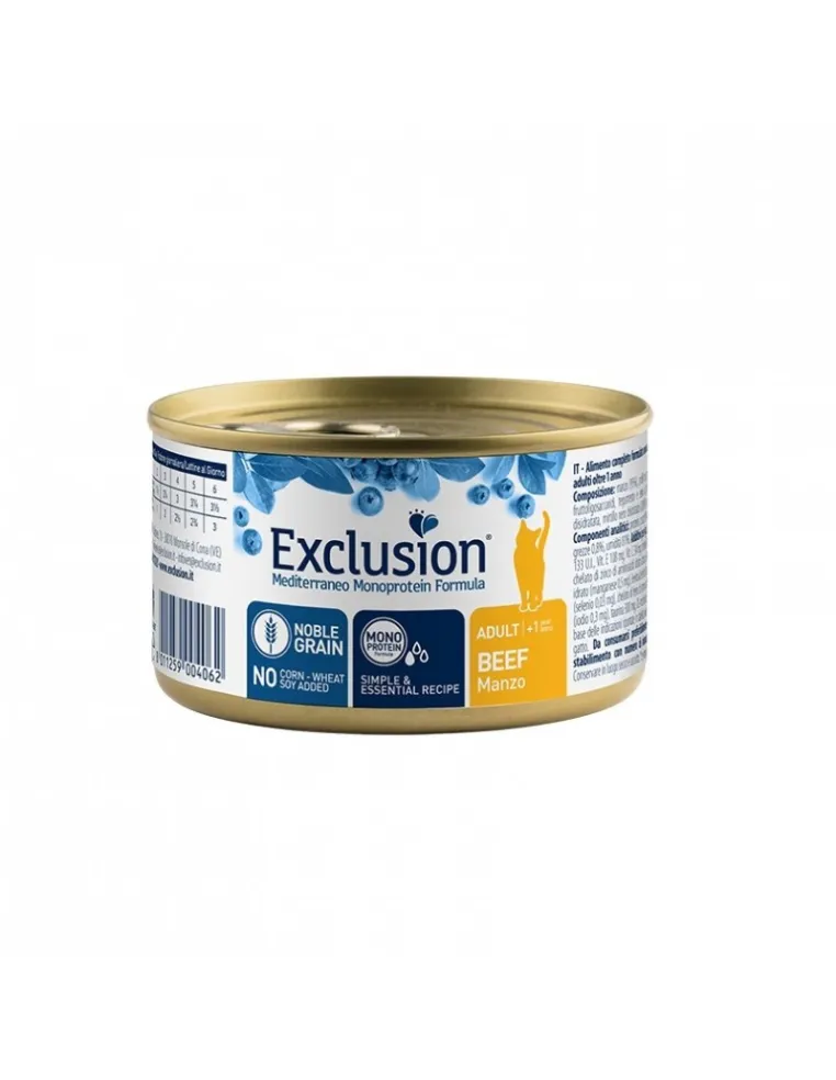 Exclusion Cat Noble Grain Adult Manzo 85 Gr