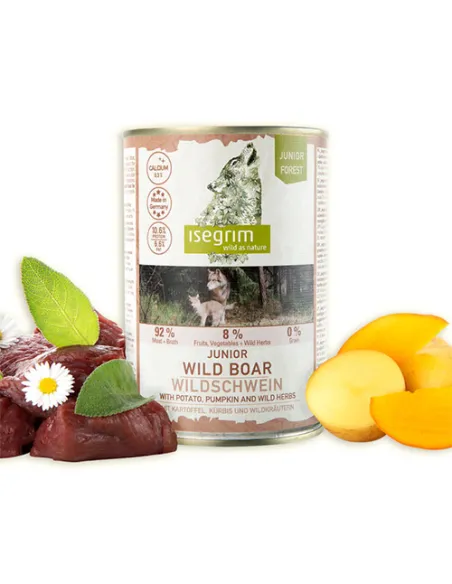 Isegrim Wild Junior Cinghiale patata zucca 400 gr Isegrim Wild Junior Cinghiale patata zucca 400 gr