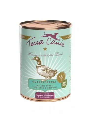 Terra canis grain free anatra con zucca, fragola e sambuco 400 gr