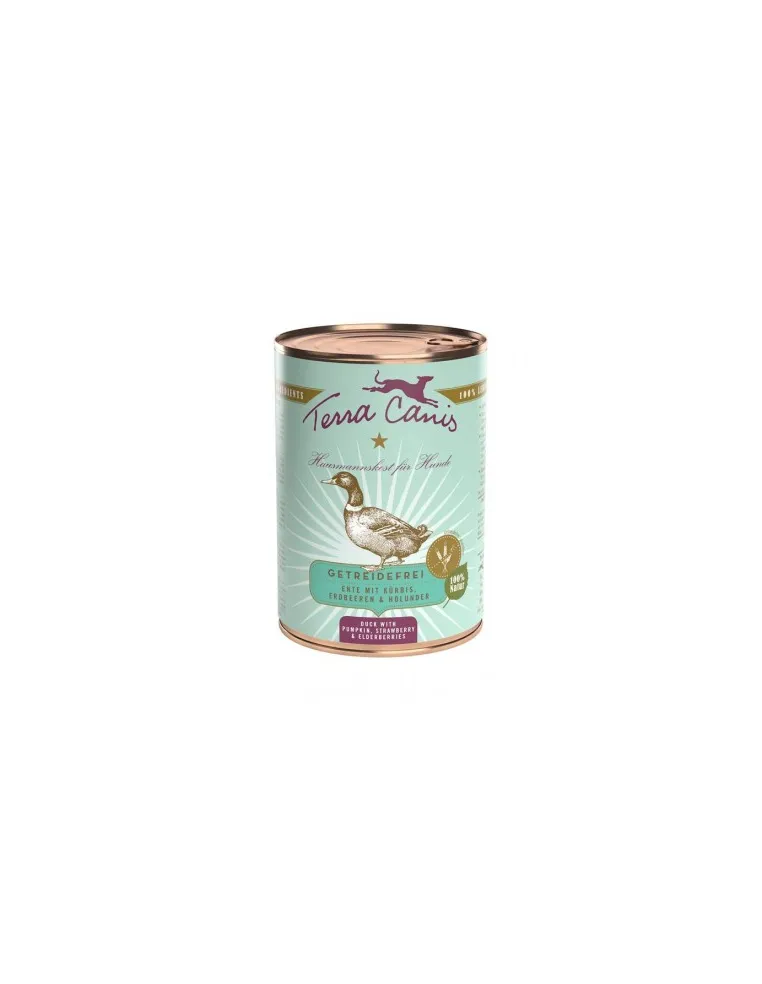 Terra canis grain free anatra con zucca, fragola e sambuco 400 gr