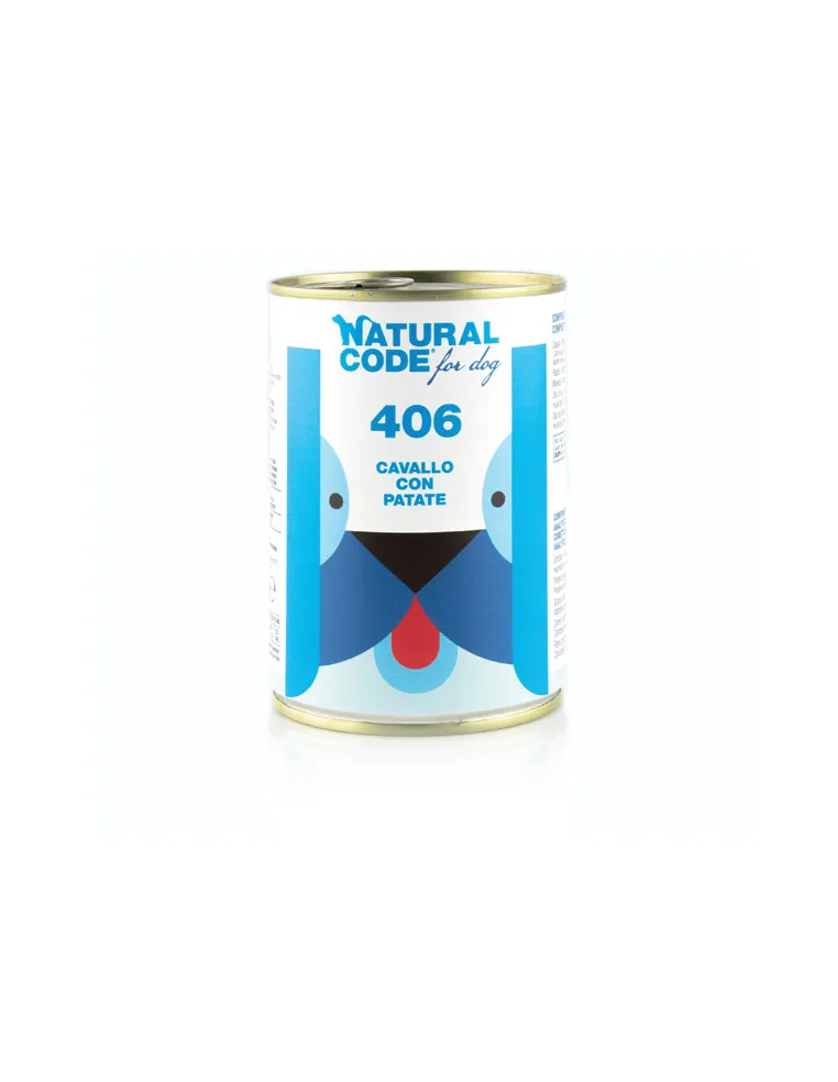 Natural code 406 cane cavallo con patate 400 gr