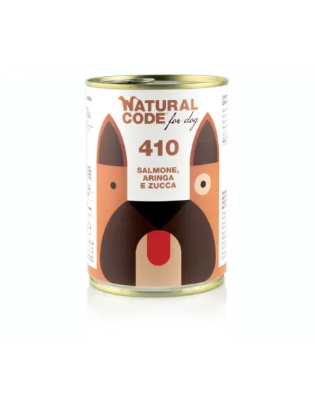 Natural code 410 cane salmone aringa e zucca 400 gr