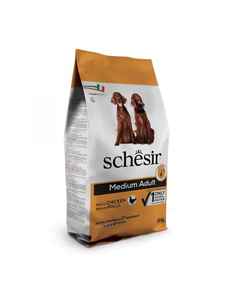 Schesir cane Medium Adult Mantenimento ricco in pollo 12 kg