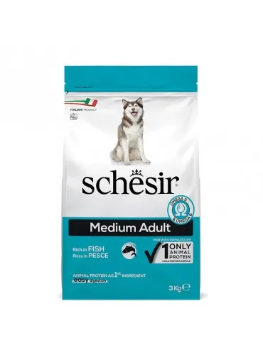Schesir cane Medium Adult Mantenimento ricco in pesce 3 kg