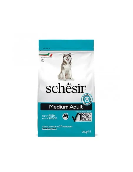 Schesir cane Medium Adult Mantenimento ricco in pesce 3 kg Schesir cane Medium Adult Mantenimento ricco in pesce 3 kg