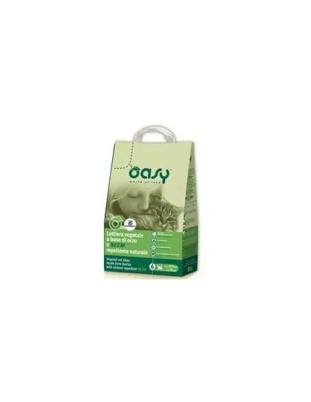 Oasy Lettiera Vegetale Cellulosa e Neem 6 Lt