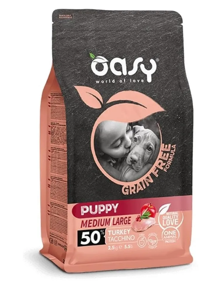 Oasy G.F. Cane - Puppy M/L Tacchino 12 K G