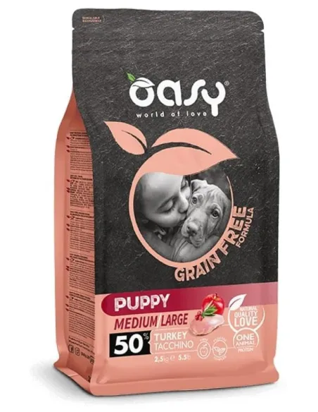 Oasy G.F. Cane - Puppy M/L Tacchino 12 K G Oasy G.F. Cane - Puppy M/L Tacchino 12 K G