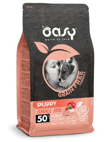 Oasy G.F. Cane - Puppy Small/Mini Tacchino 800 Gr