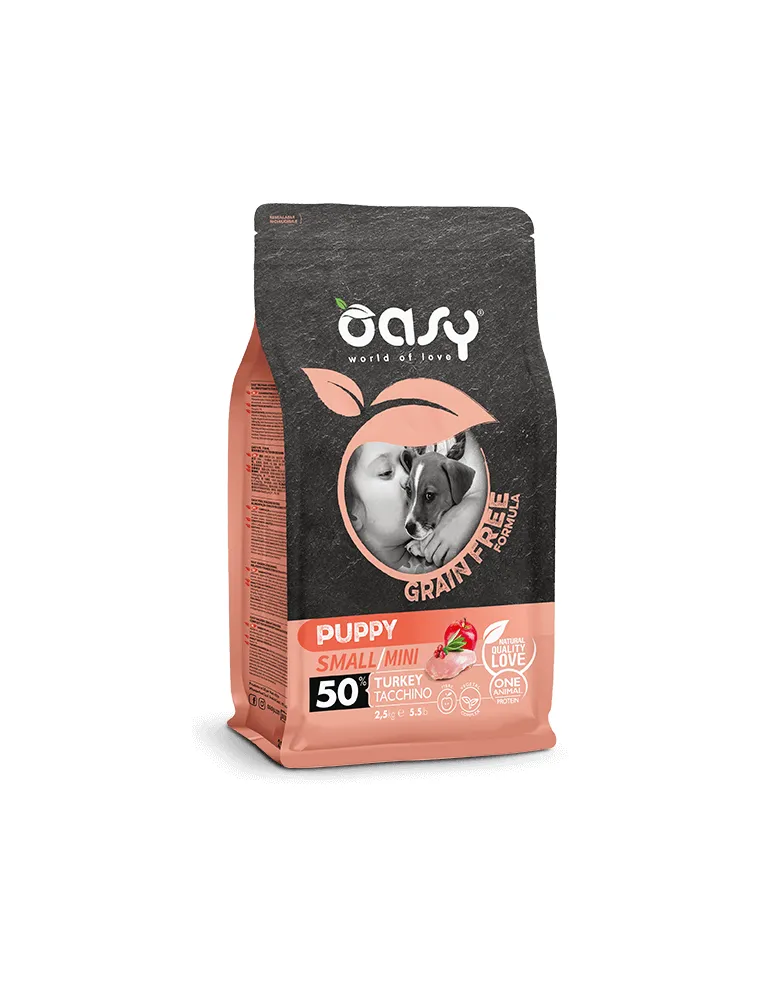Oasy G.F. Cane - Puppy Small/Mini Tacchino 800 Gr