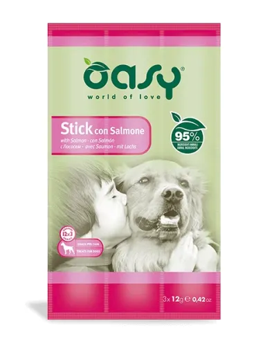Oasy Snack Dog - Stick Salmone 3x12gr