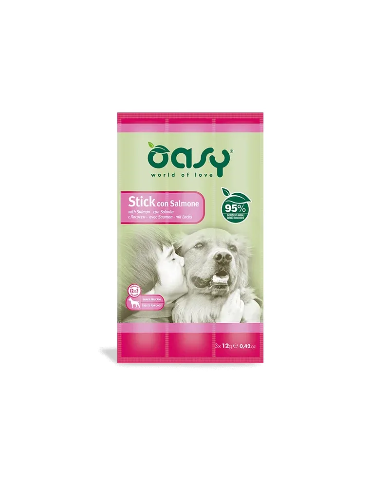 Oasy Snack Dog - Stick Salmone 3x12gr