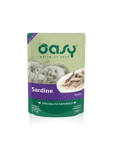 Oasy Wet Cat - Sardine Verdure 70g