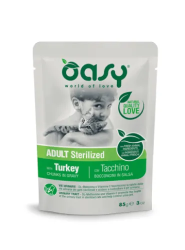 Oasy Wet Cat - Bocconcini Ster Tacchino 85 Gr