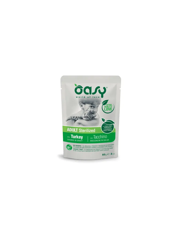 Oasy Wet Cat - Bocconcini Ster Tacchino 85 Gr