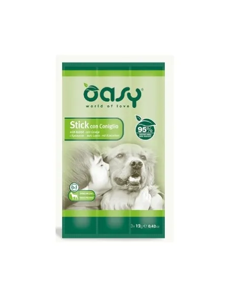 Oasy Snack Dog - Stick Coniglio 3x12gr Oasy Snack Dog - Stick Coniglio 3x12gr
