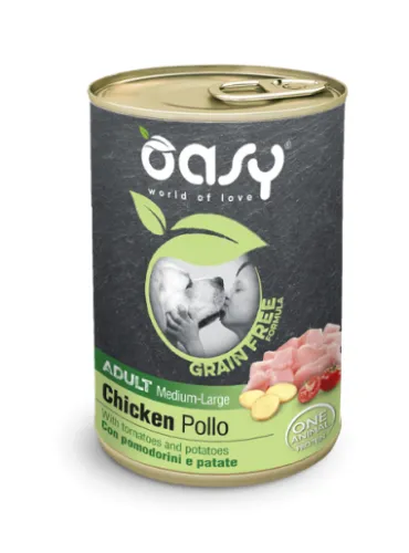 Oasy Wet Dog Grain Free - Adult M/L Pollo 400 Gr