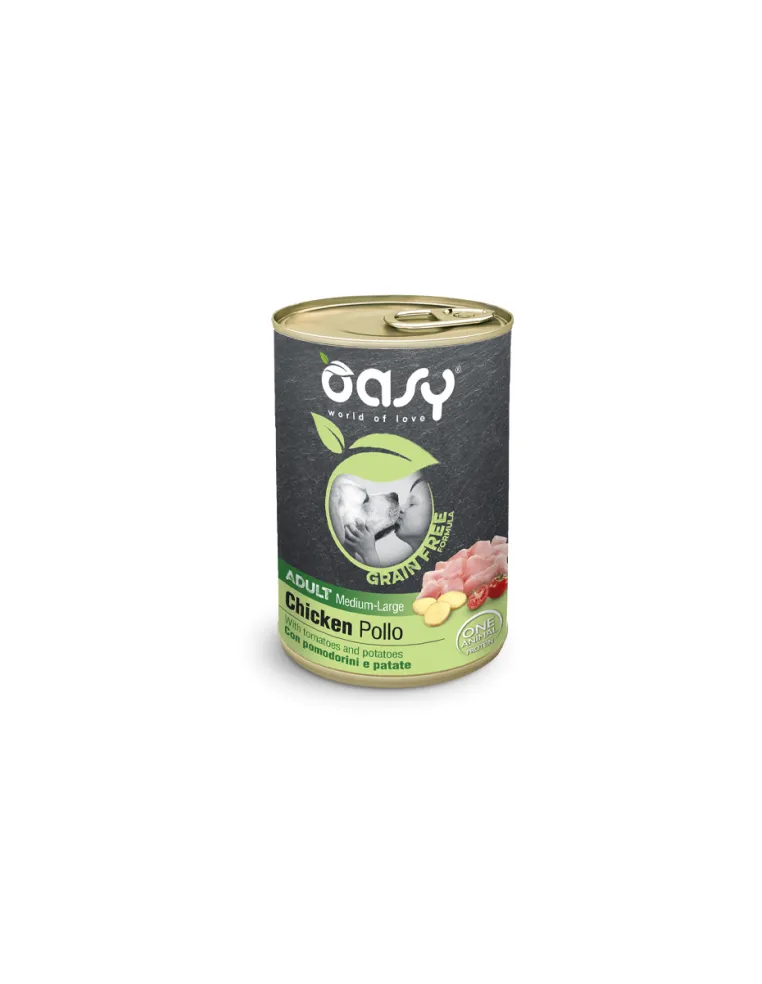 Oasy Wet Dog Grain Free - Adult M/L Pollo 400 Gr