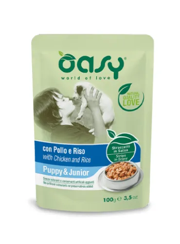 Oasy Wet Dog - Straccetti Puppy Pollo 100gr