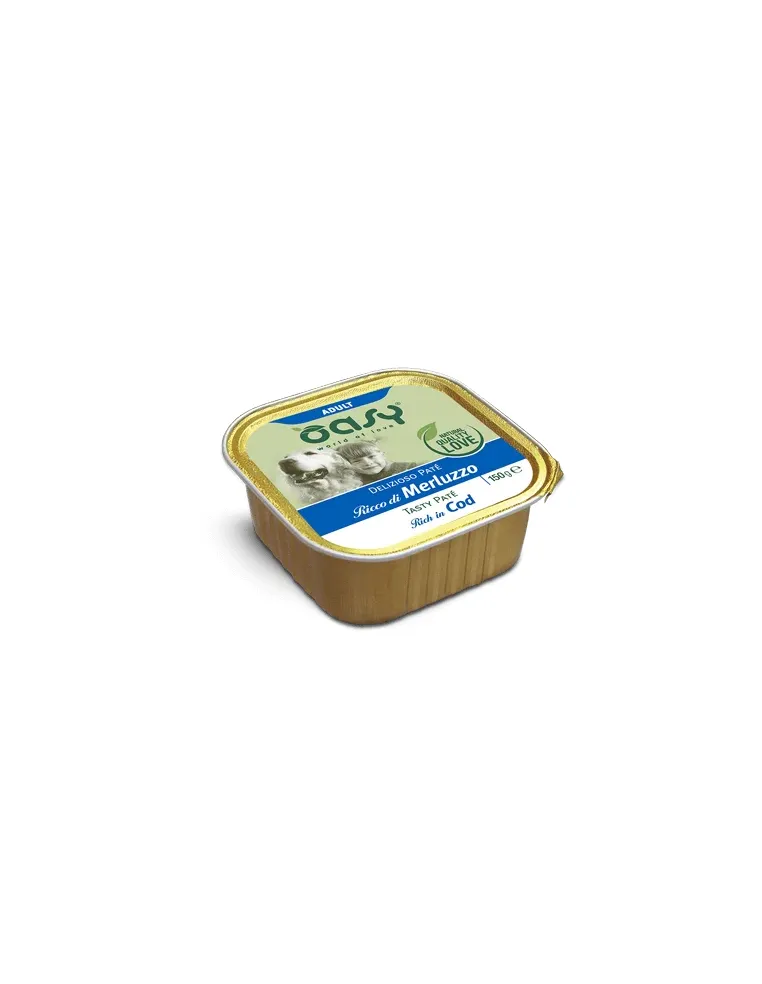 Oasy Wet Dog - Pate Merluzzo Vas 150 Gr