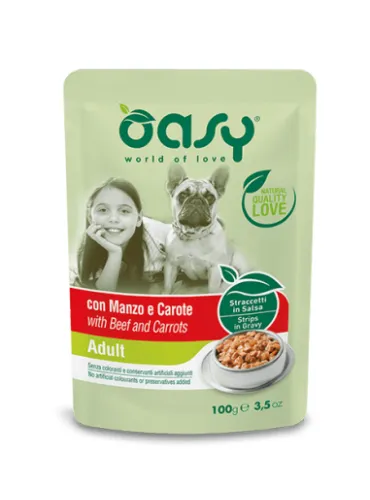 Oasy Wet Dog - Straccetti Manzo 100gr