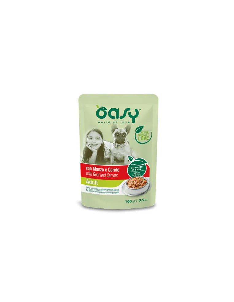 Oasy Wet Dog - Straccetti Manzo 100gr