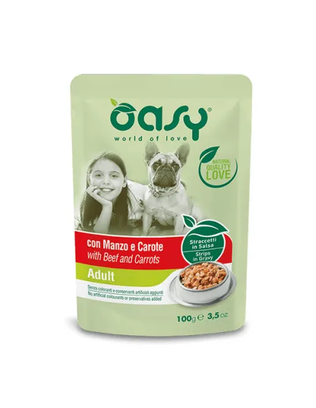 Oasy Wet Dog - Straccetti Manzo 100gr