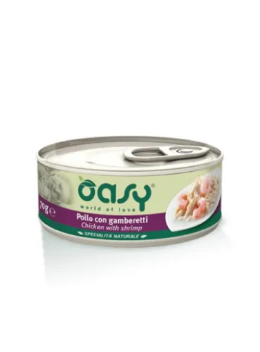 Oasy Wet Cat - Pollo Con Gamberetti 70 Gr