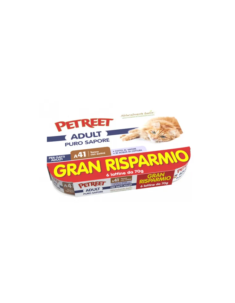 Pet Purosapore Tonno Surimi 70g 5+1