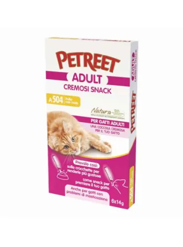 Petreet Cremosi Snack Pollo Mais 14g