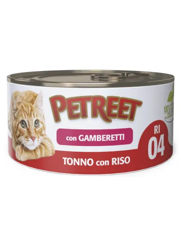 Tonno Riso Gamberetti per Gatti 85gr- Petreet