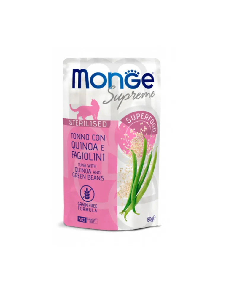 Monge Cat Supreme Sterilised Tonno Quinoa Fagiolini 80 Gr