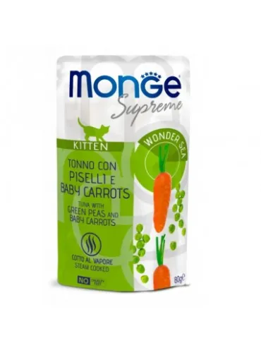 Monge Cat Supreme Kitten Tonno Piselli Carote 80 Gr