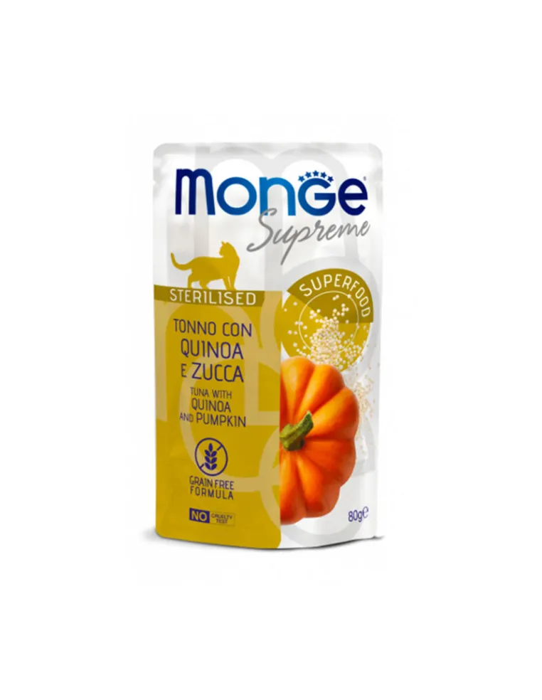 Monge Cat Supreme Sterilised Tonno Quinoa Zucca 80 Gr