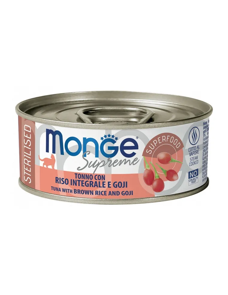 Monge Cat Supreme Sterilised Tonno Riso Goji 80 Gr