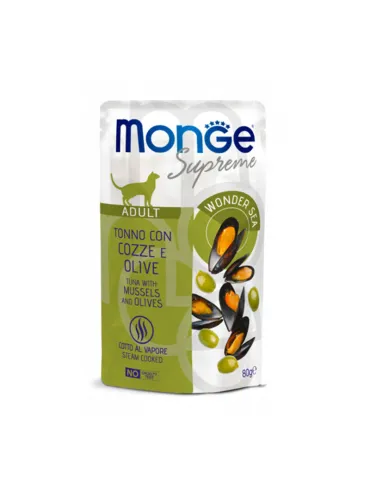 Monge Cat Supreme Adult Tonno Cozze Olive 80 Gr