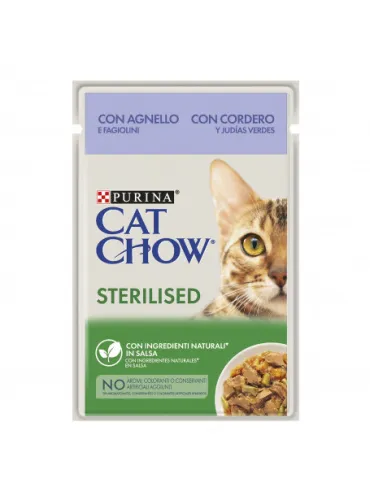 Cat Chow Sterilised Agnello e Fagioli 85 Gr